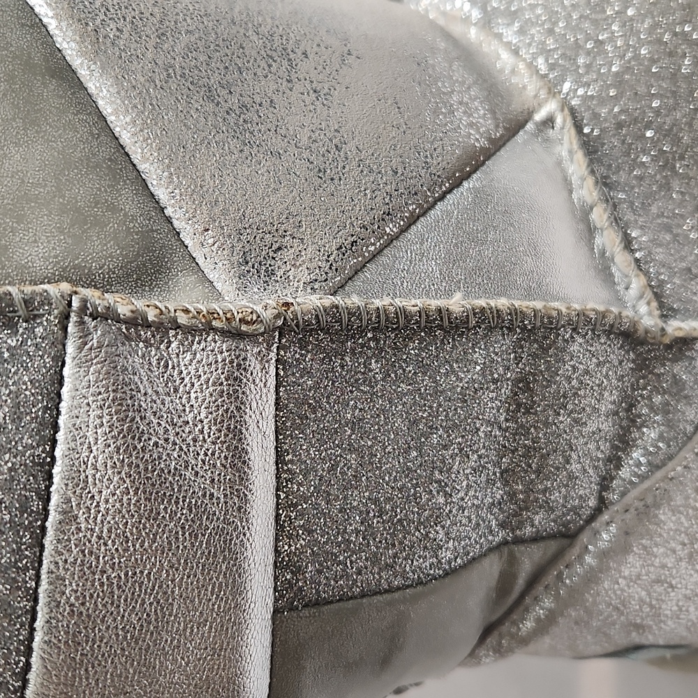 Ugg Classic Short Ii Patchwork Silver Metallic Gl… - image 6